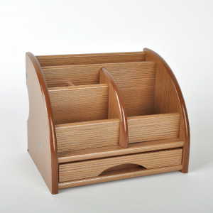 多功能木製名片筆筒 20.7X13.7X13.7CM / 定制尺寸(達指定數量)