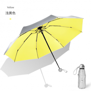 Titanium silver umbrella half-fold 8 bone umbrella 21inch