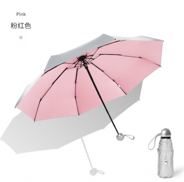Titanium silver umbrella half-fold 8 bone umbrella 21inch - Image 7