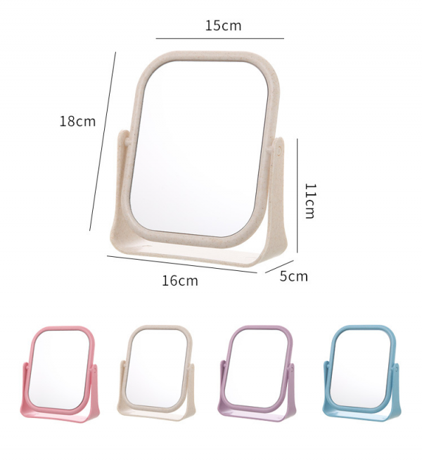 台式鏡 方形：18x16x11cm 圓形：17x16x15cm - Image 5